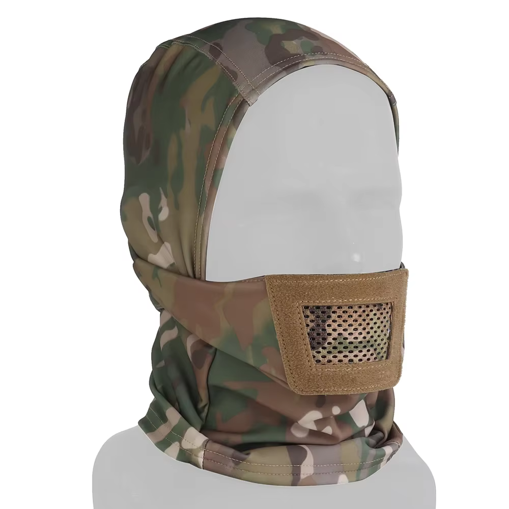Máscara táctica pasamontañas media cara transpirable airsoft paintball - imagen 2