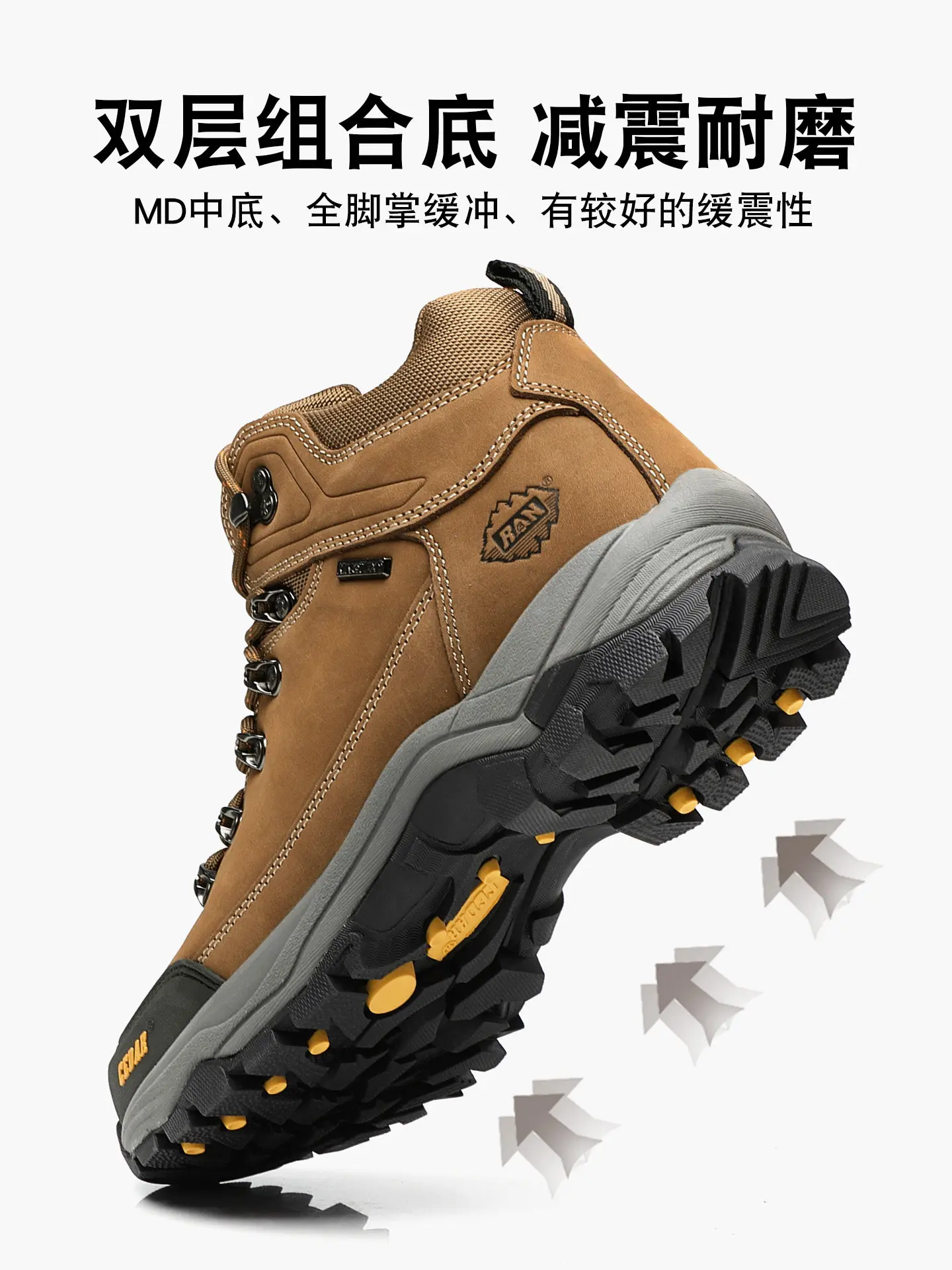 RAN Botas de senderismo cuero vacuno para hombre - imagen 5