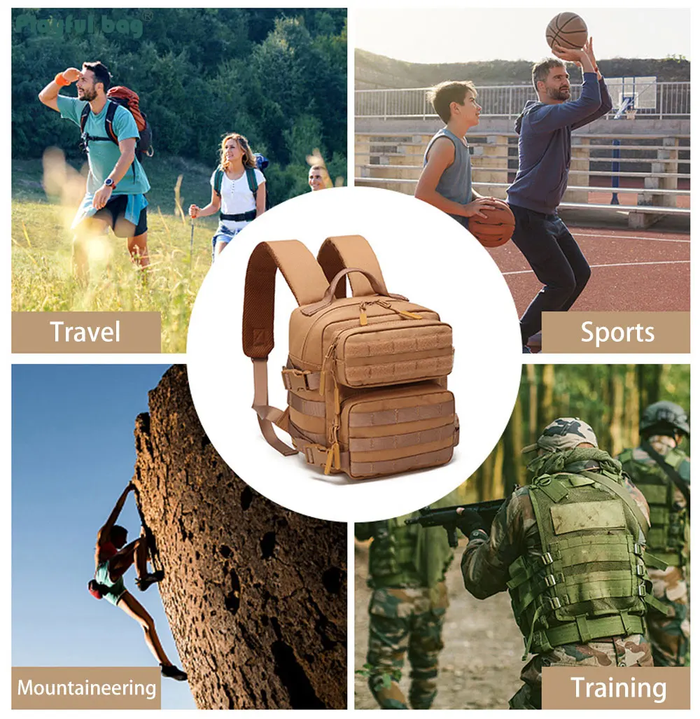 Mochila táctica 9L MOLLE – Bolsa multifunción outdoor compacta - imagen 5