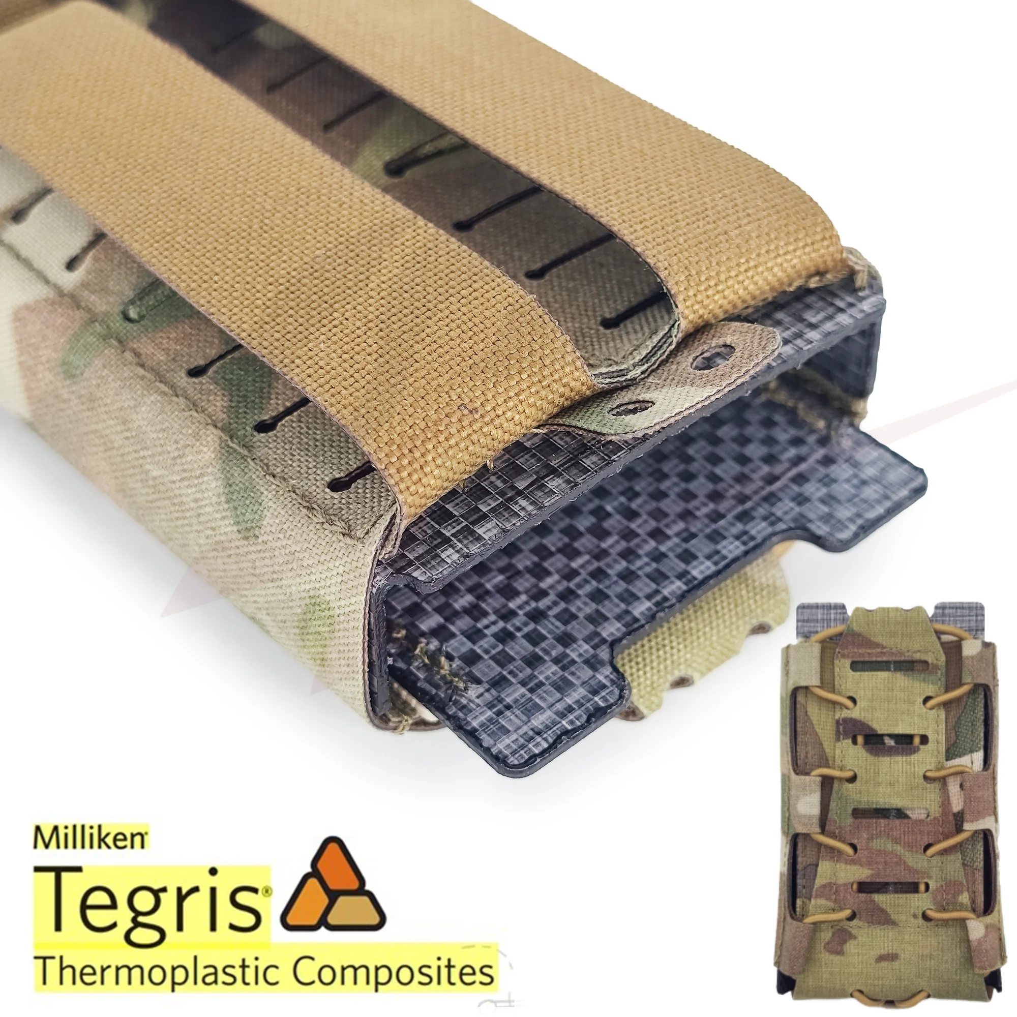Portacargadores táctico MOLLE con inserto Tegris para revistas airsoft