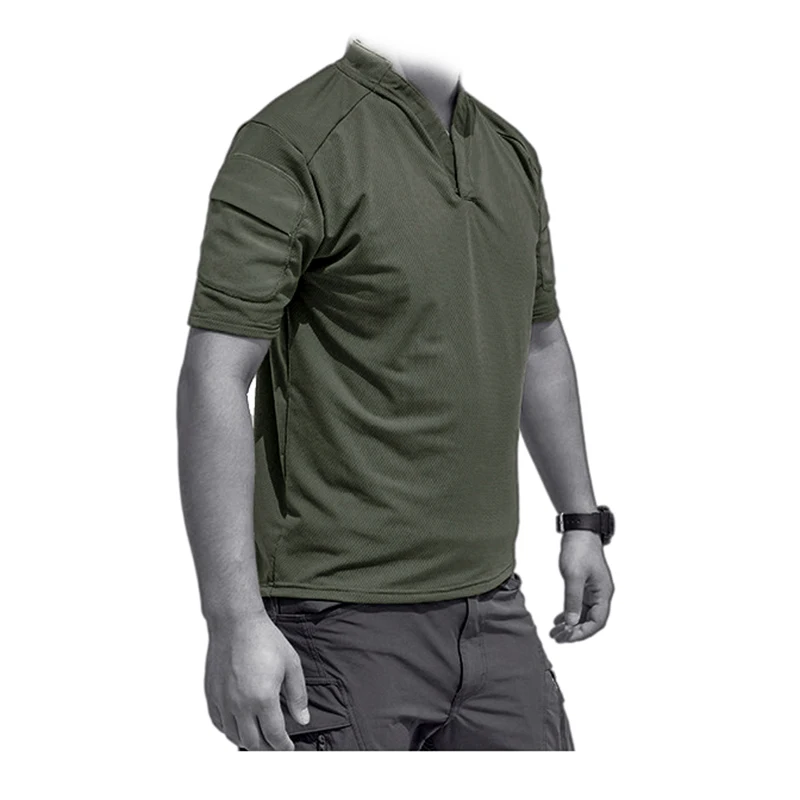 Tactische Cag Camiseta táctica camuflaje cuello polo manga corta