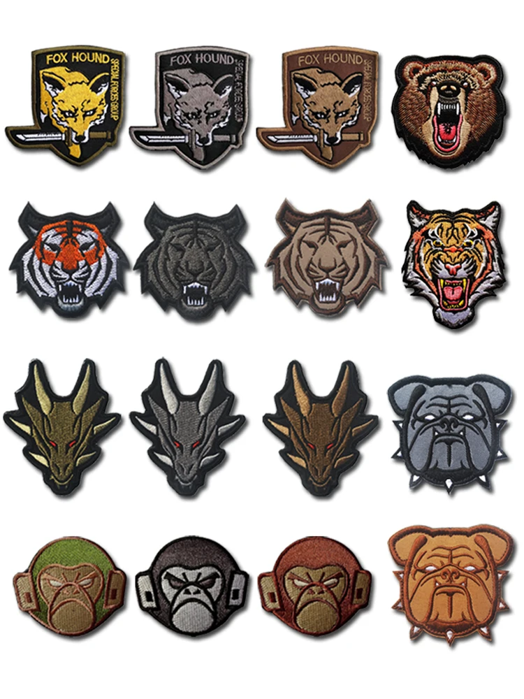 Parches bordados con gancho para planchar