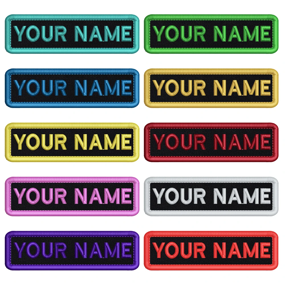 Parche táctico bordado con nombre personalizado, gancho o hierro