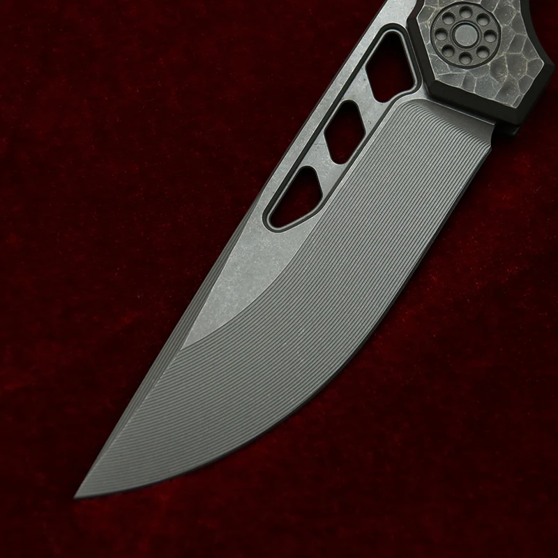 Cuchillo Plegable Táctico LEMIFSHE Titanio N690 Cerámica EDC Outdoor - imagen 5