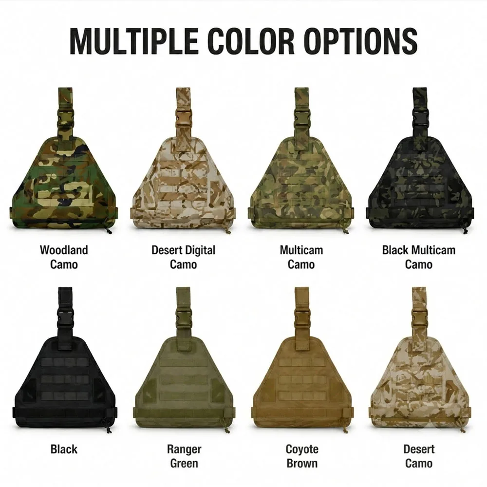 Protector de muslo táctico giratorio con hebilla rápida, pierna airsoft y caza
