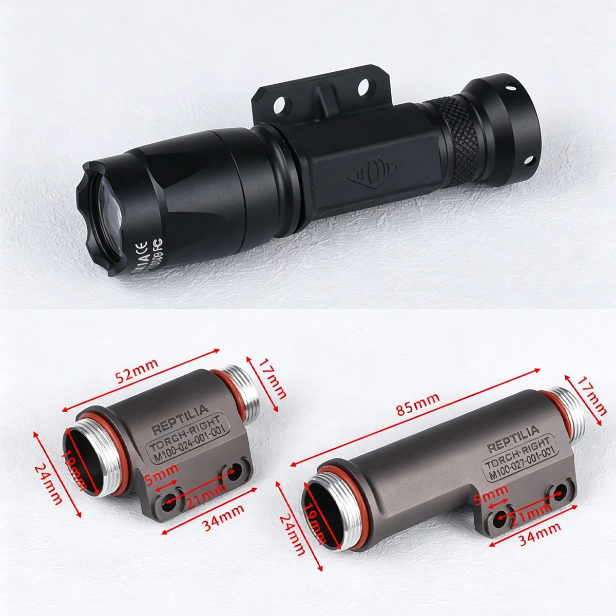 Linterna táctica SureFire M600C de aluminio, compatible con M-LOK y KeyMod