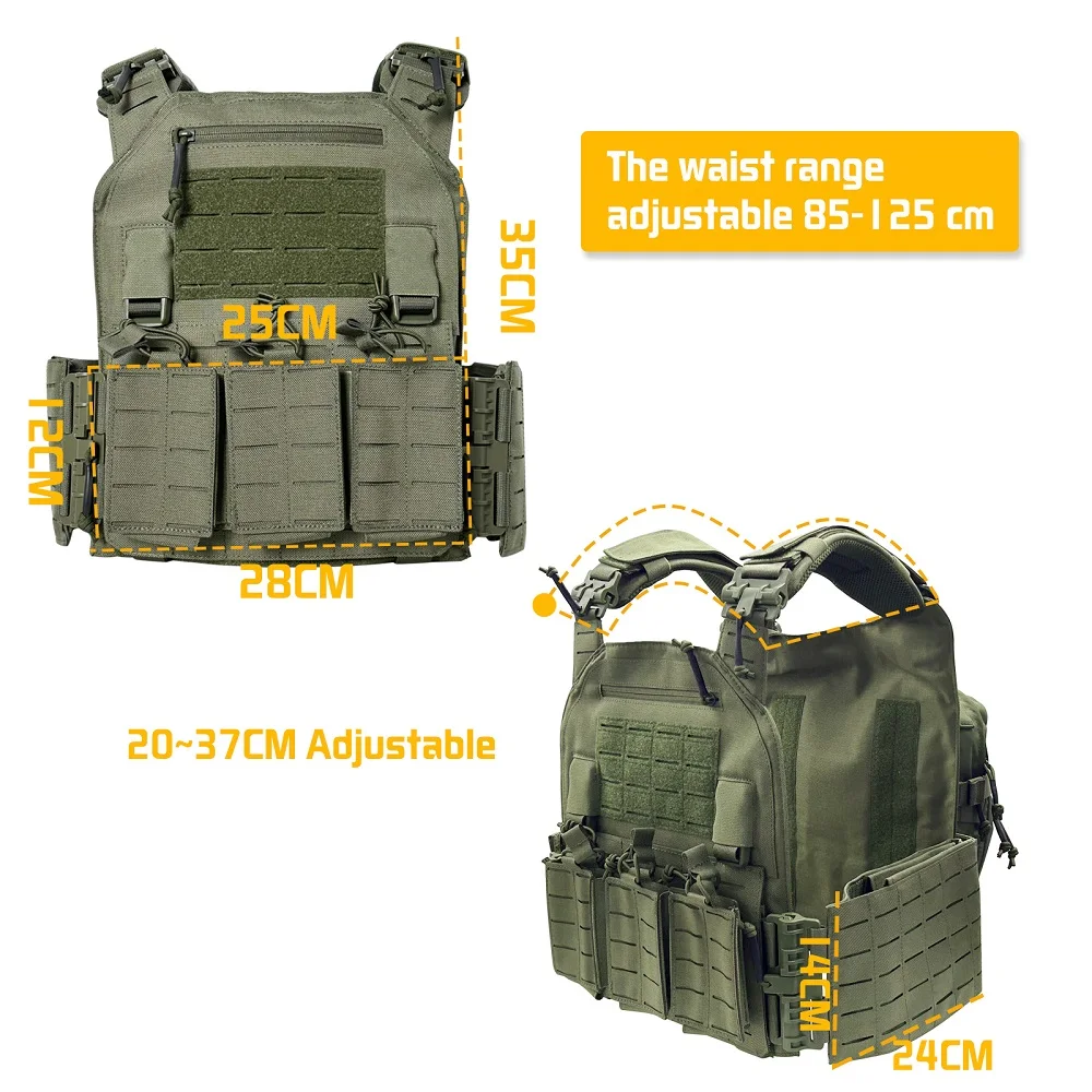 EmersonGear ZH02 Chaleco táctico laser cut con mochila de hidratación - imagen 3
