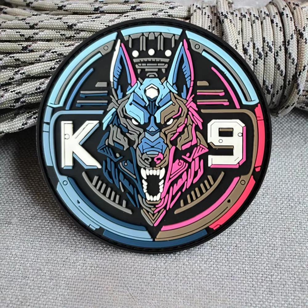 Parche táctico 3D PVC K9 lobo moral para mochila y chaleco - imagen 5