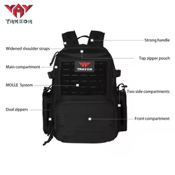 Yakeda Mochila Táctica MOLLE de Nylon 1000D Impermeable