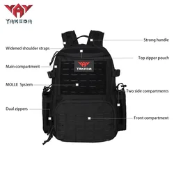 Yakeda Mochila Táctica MOLLE de Nylon 1000D Impermeable