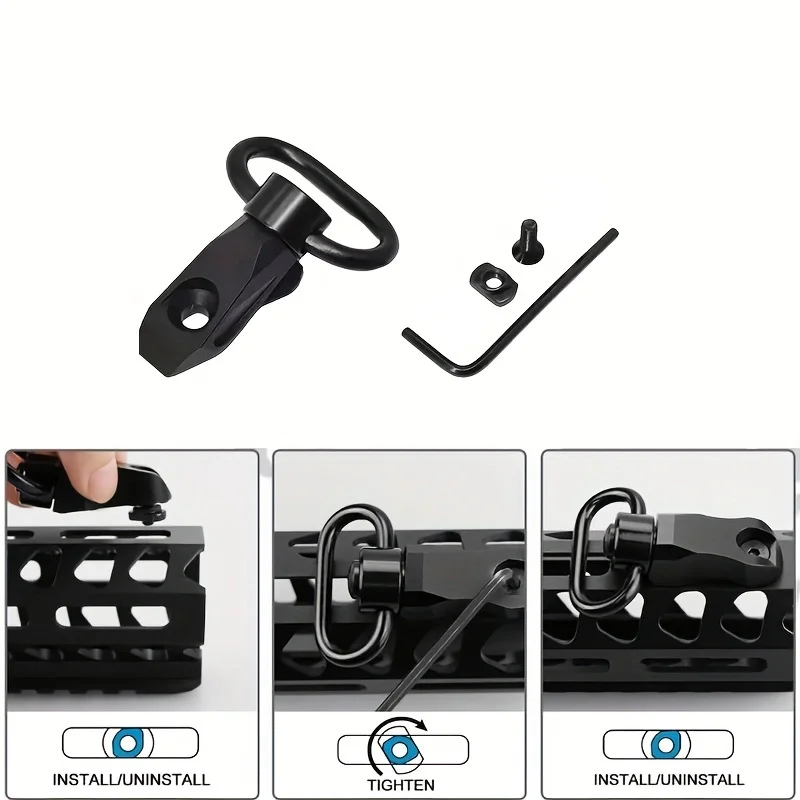 Anclajes de correa táctica M-LOK/KeyMod para montaje en carril - imagen 4