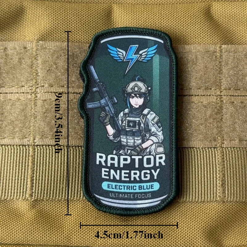 Parche táctico con velcro chica anime energética moral soldado - imagen 5