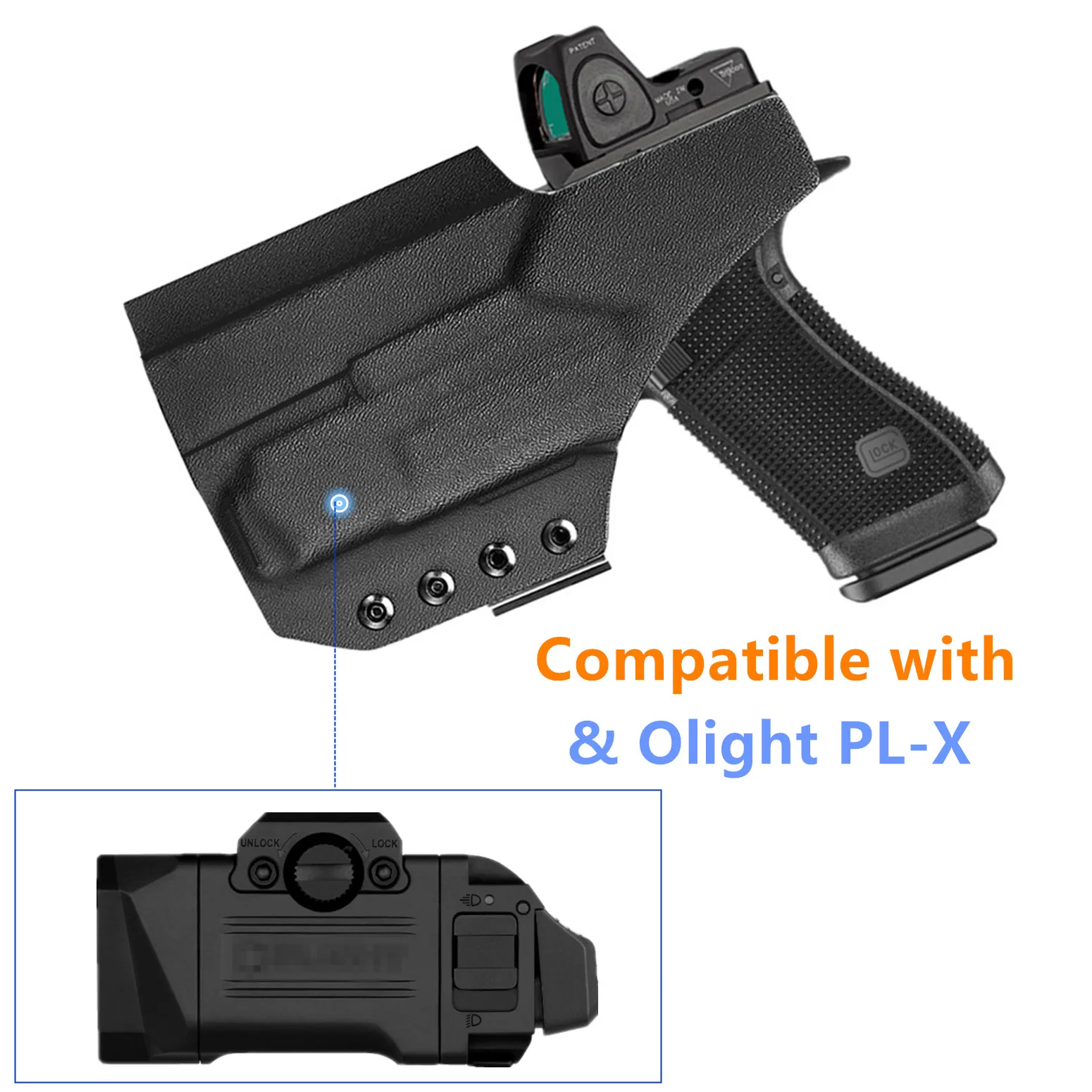 Funda Kydex IWB PLX Light para Staccato P con linterna Olight - imagen 2