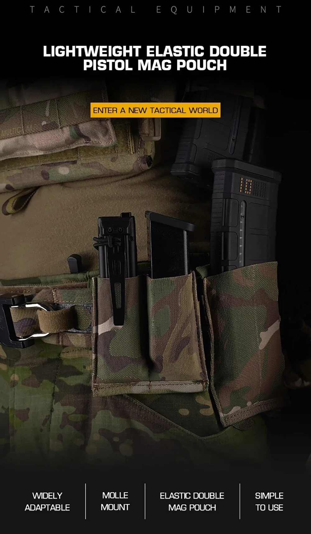 Funda elástica POSEIDON DEFENSE para dos cargadores