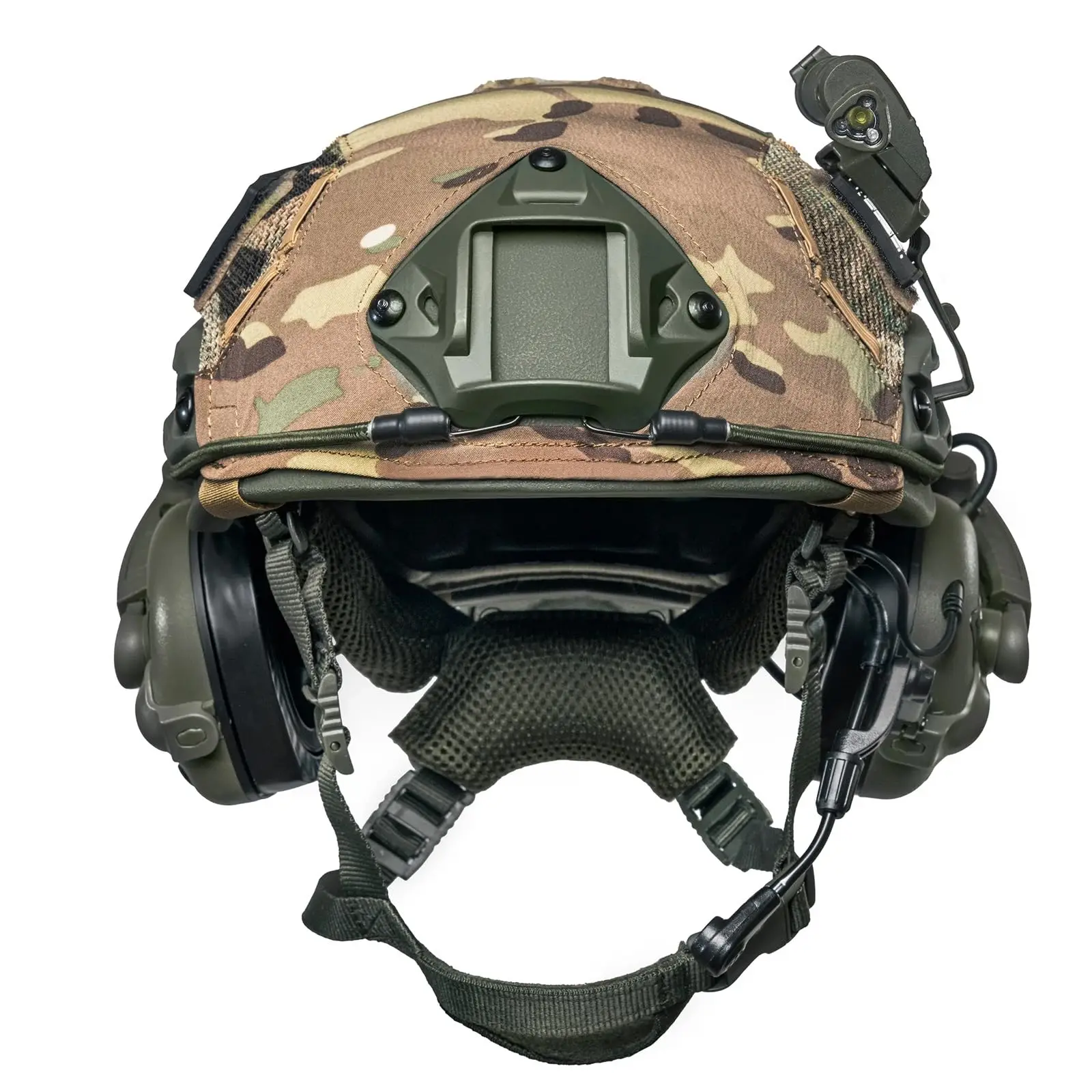 Casco táctico rápido con auriculares y luz para airsoft MilSim - imagen 5