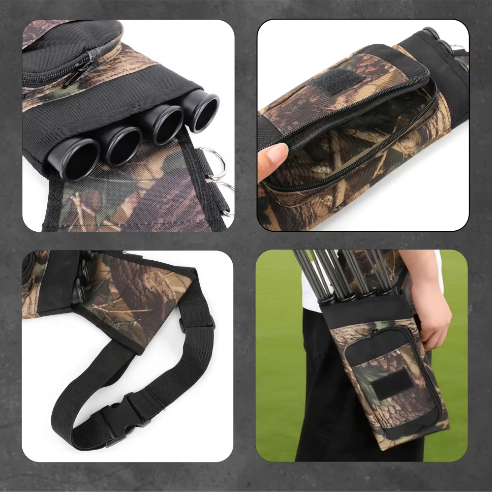 Bolsa de cintura para flechas cuatro tubos nailon tiro con arco - imagen 5