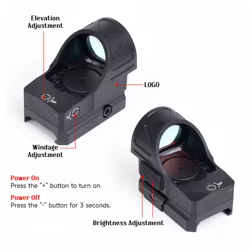 Mira punto rojo táctica mini ajustable para montaje Picatinny