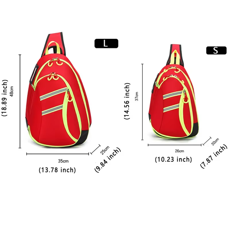 Mochila cruzada con eslinga para medicina de emergencia