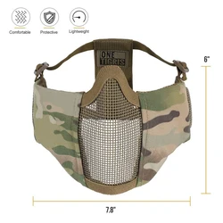Máscara de airsoft malla plegable con protección auditiva