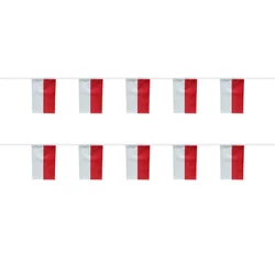 Banderín Polonia de poliéster – guirnalda decorativa para fiesta