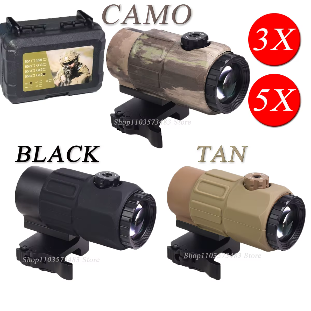 Lupa táctica serie G plegable QD desmontaje rápido para AR15 - imagen 2