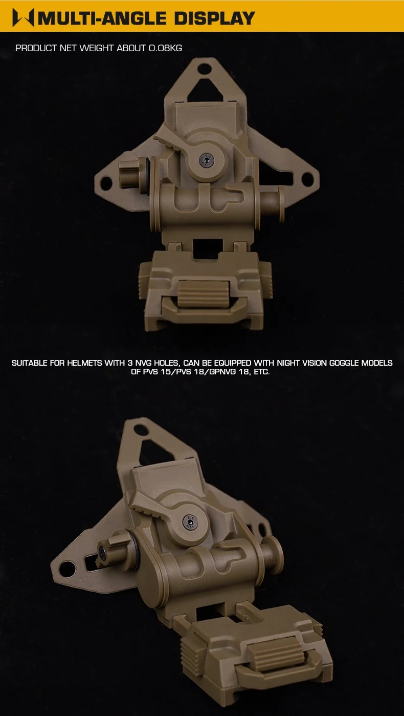 Detalle del soporte de nailon para NVG