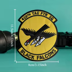 Parche táctico halcones negros bordado - insignia moral para mochila
