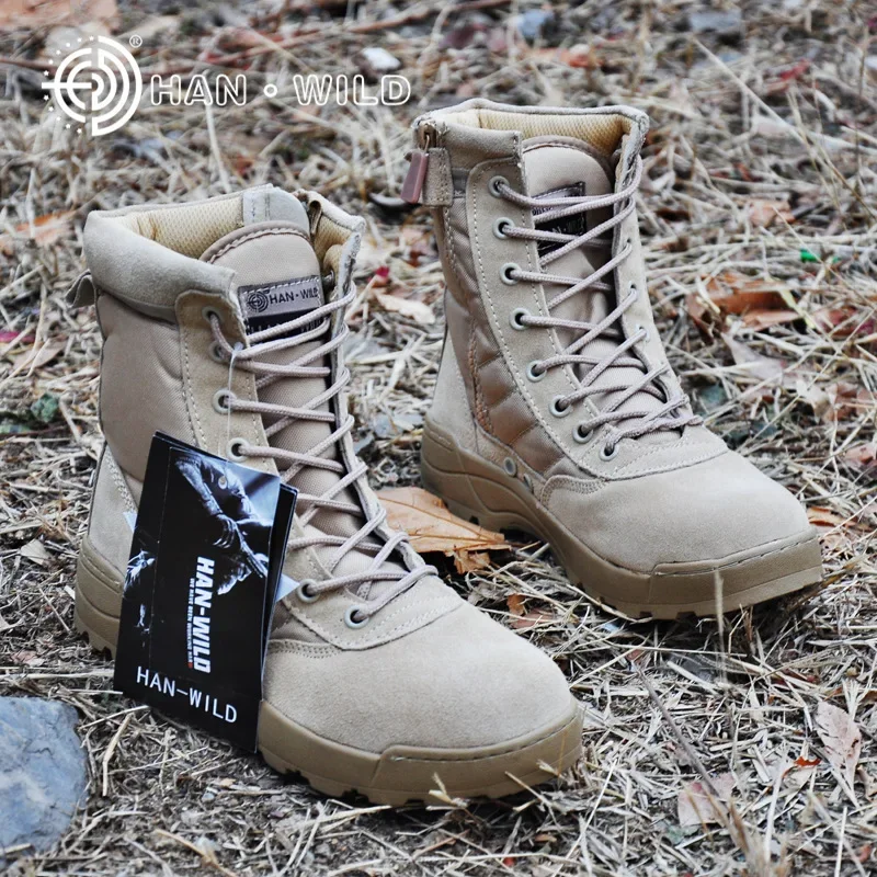 Botas tácticas hombre negras de cordones en lona transpirable - imagen 4