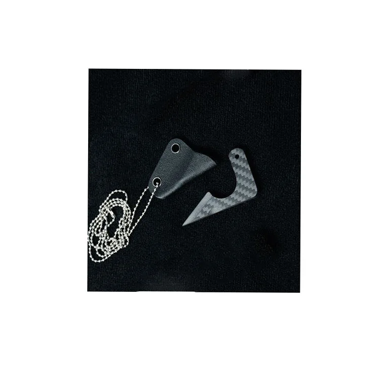 Collar autodefensa EDC fibra de carbono, herramienta portátil