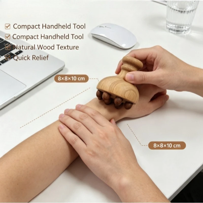 Copa anticelulítica de madera hongo – Masajeador corporal natural