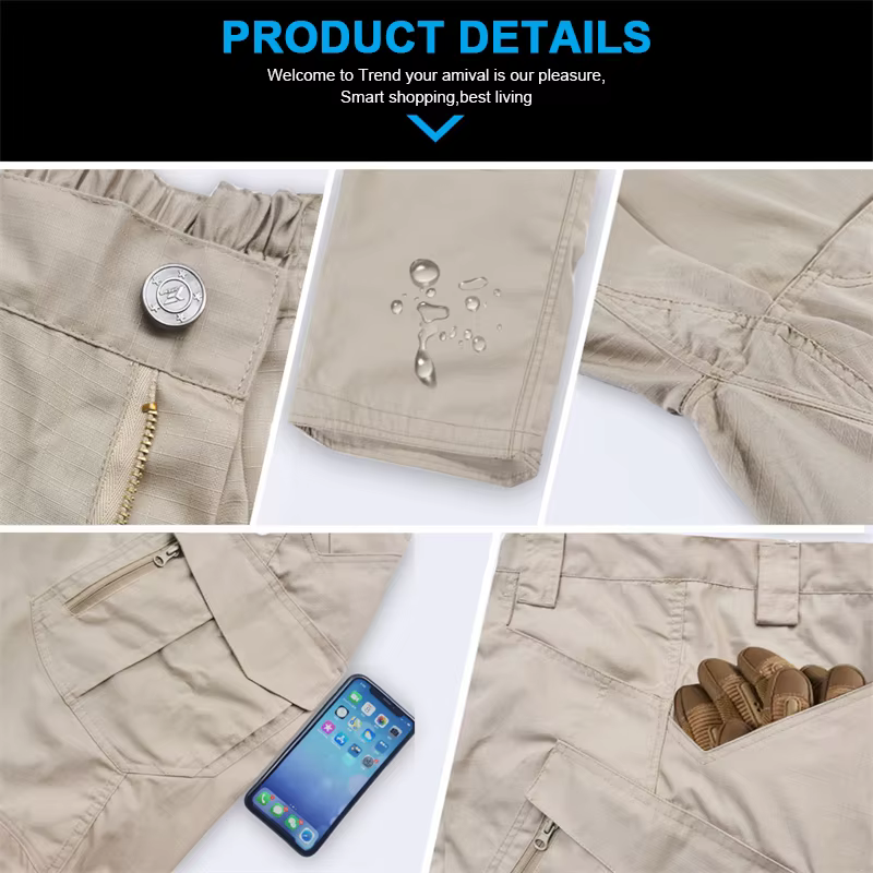 Pantalones cargo tácticos impermeables transpirables bolsillos hombre - imagen 3