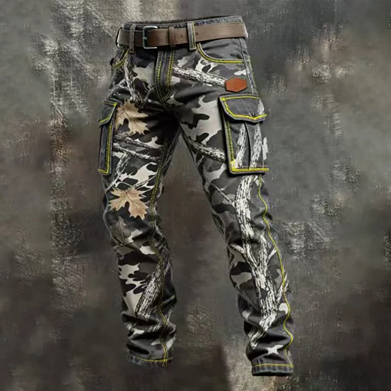 Estampado digital punk en pantalones retro