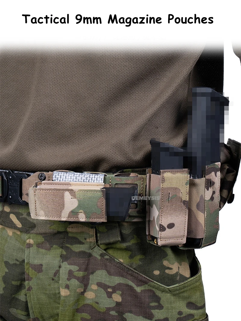 Funda táctica Molle para cargador de 9 mm en nylon