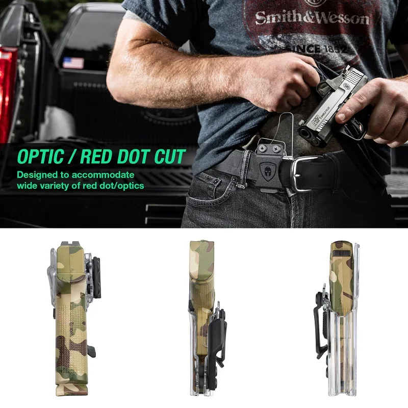 Funda IWB transparente para Glock 17 19 19X 43 45 y Taurus G2C G3C - imagen 4