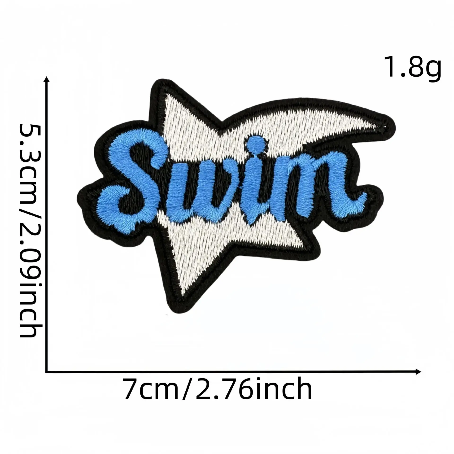 Parche bordado Swimmer natación amor – Aplique textil infantil