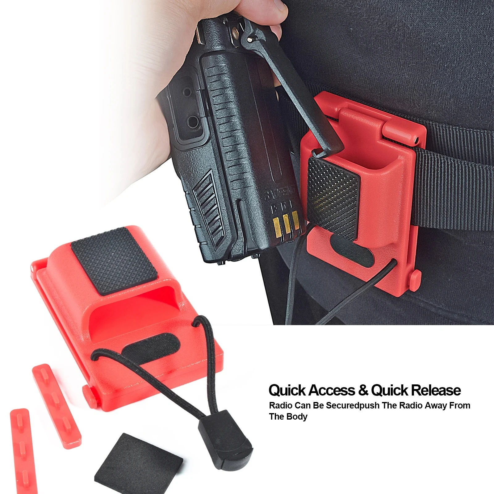 Funda para radio con clip de liberación rápida y cordón ajustable - imagen 3
