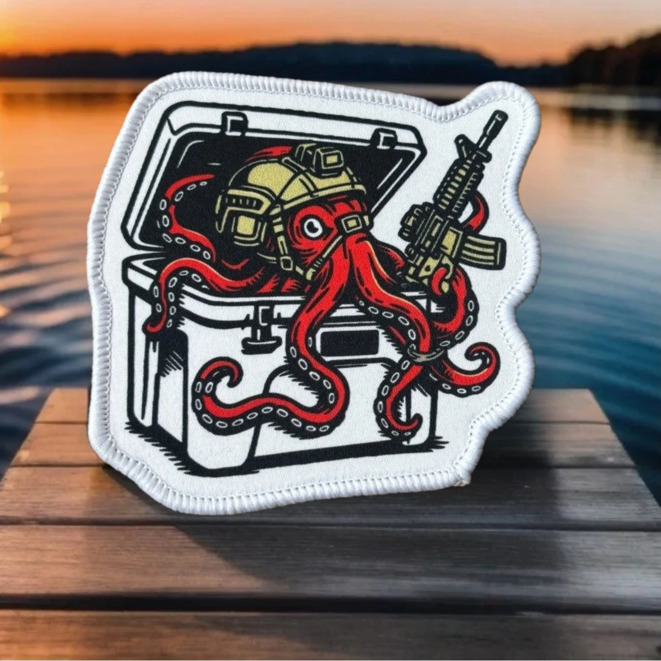 Parche táctico morale kraken - Bordado para casco y equipamiento MOLLE - imagen 2