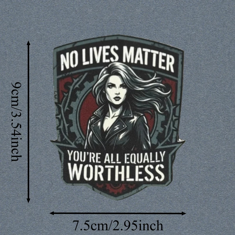 Parche táctico anime No Lives Matter con gancho y bucle para mochila