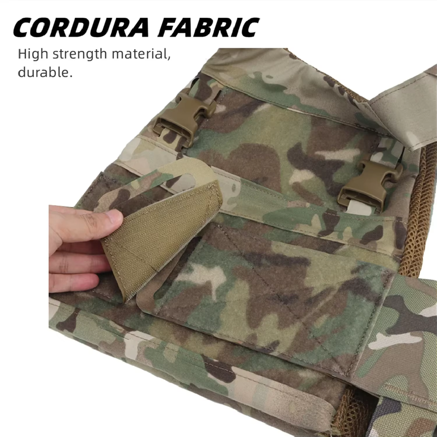Portador de placa MOLLE perfil bajo – Chaleco táctico Airsoft - imagen 5