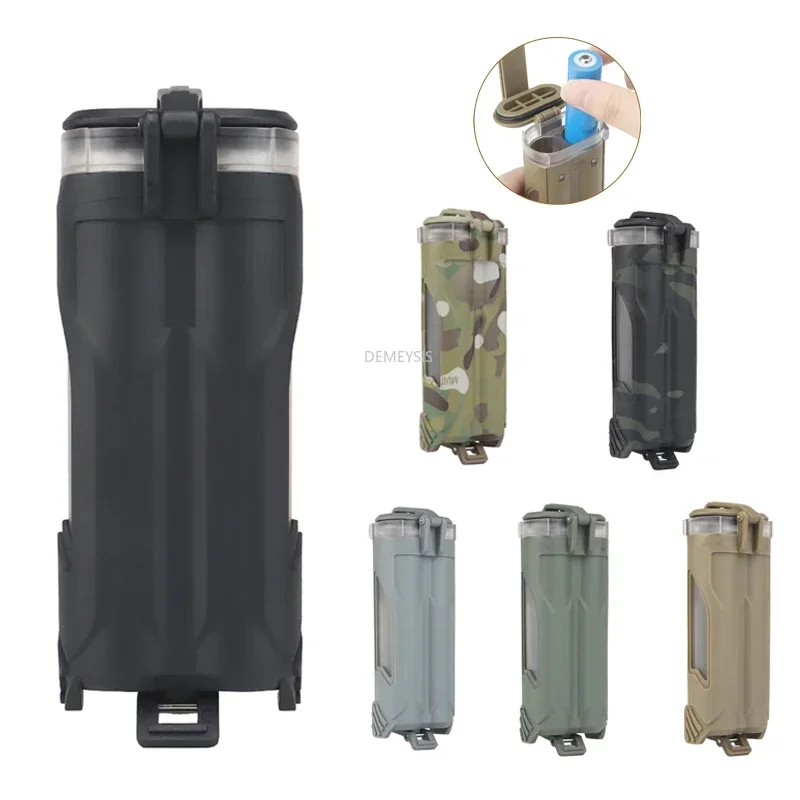 Porta baterías MOLLE impermeable – Organizador 18650 CR123 AA AAA - imagen 2