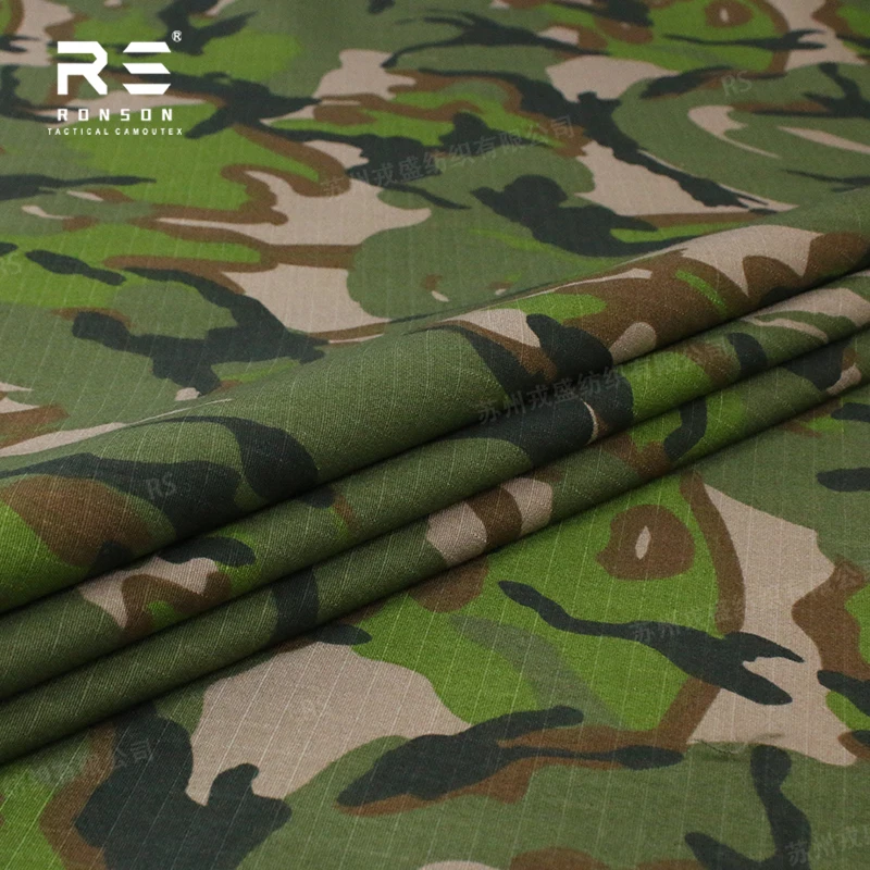 Big Five Leaf Camo tela de camuflaje táctica ripstop NYCO - imagen 5