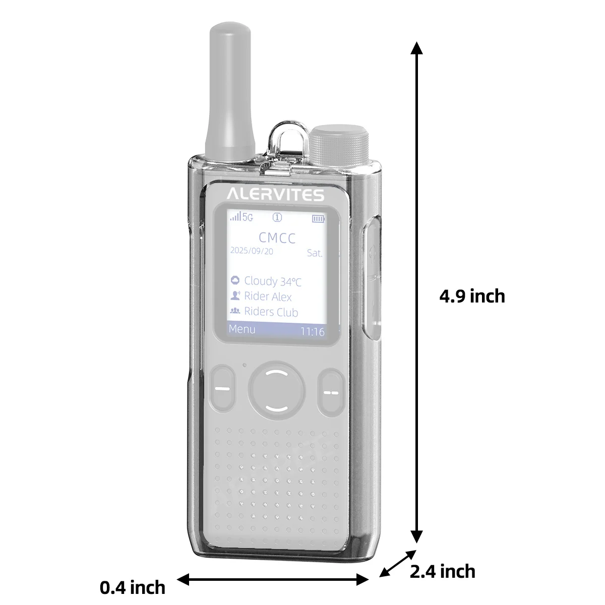 Funda protectora TPU transparente para walkie talkie ABBREE 5R - imagen 2