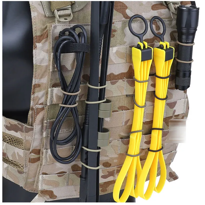 Correa sujeción táctica MOLLE para PTT y accesorios EDC exterior
