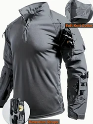 Camisa táctica hombre manga larga ripstop con múltiples bolsillos
