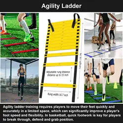 Kit entrenamiento fútbol escalera agilidad conos y bandas