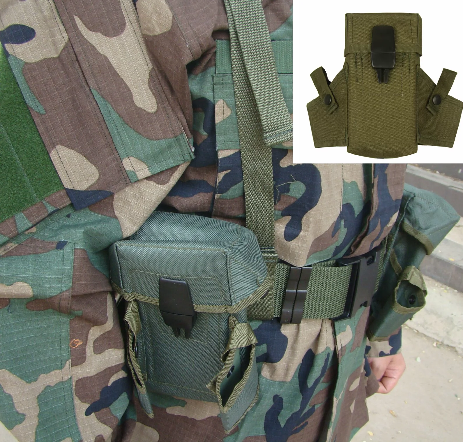 Bolsa táctica multifunción con portacargadores para trekking y camping - imagen 4