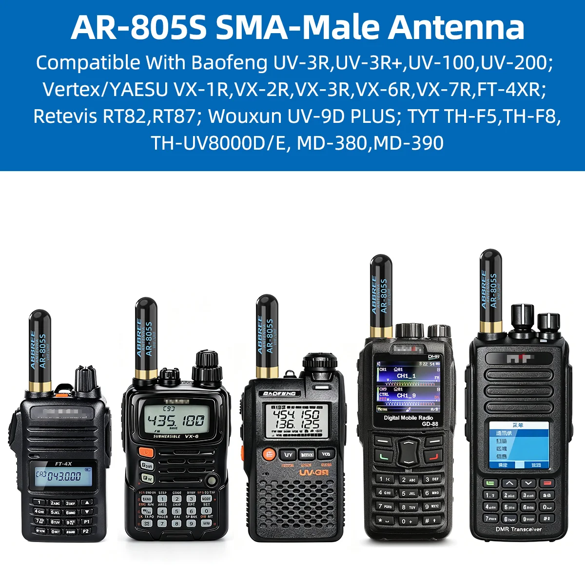 Antena ABBREE AR-805S para uso móvil