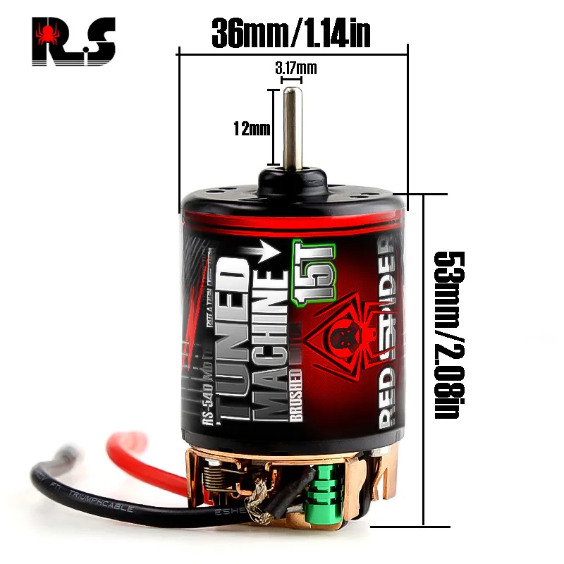 Red Spider 540 Motor Impermeable para Crawler RC 1/10 SCX10 TRX4 - imagen 2