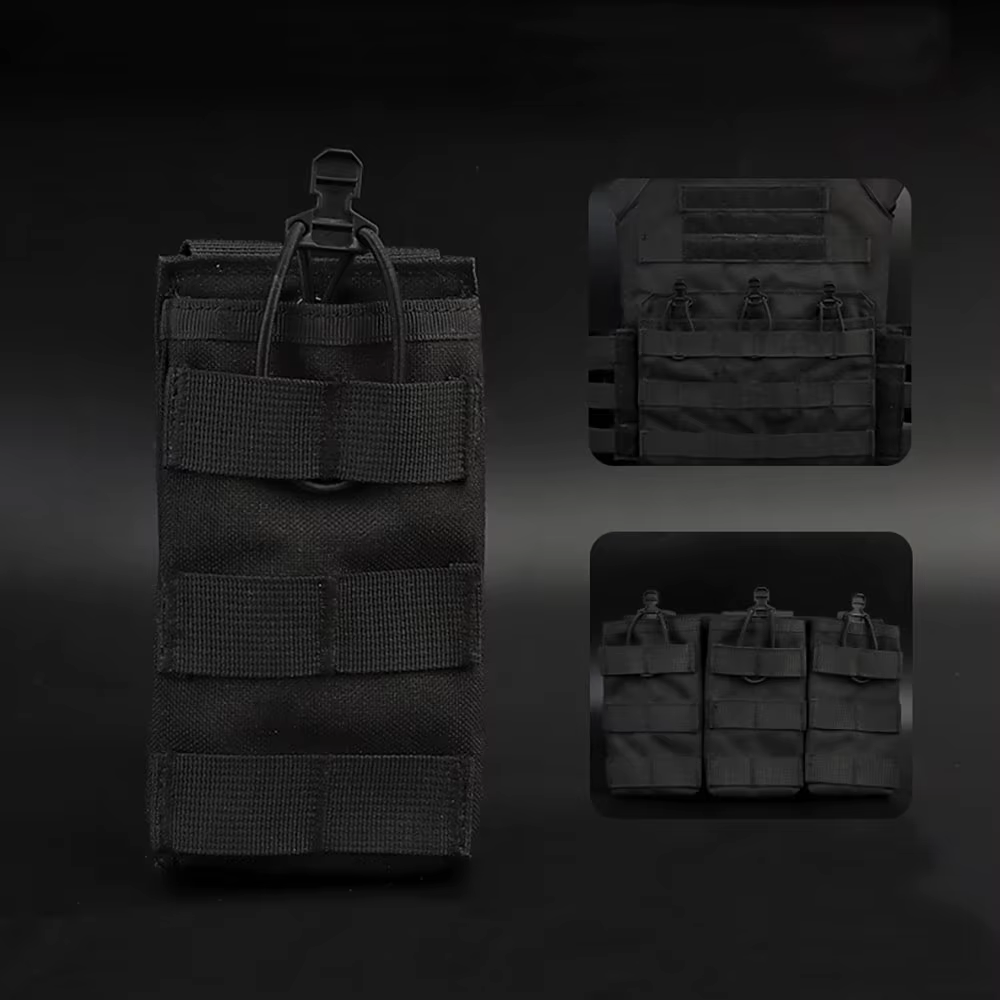 Kit accesorios MOLLE chaleco táctico – Bolsa revistas, gomas y hebilla seguridad - imagen 4