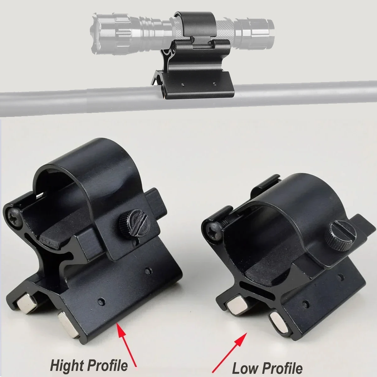 Soporte magnético táctico para visor, linterna y láser de caza